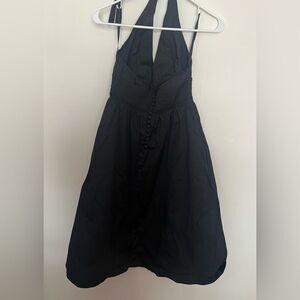 Elegant Black Halter Dress
